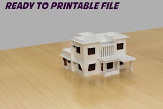 design architectural miniature for 3d printing