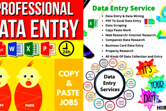 do data entry, copy peste, internet research, and your virtual assistant