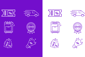 design modern high quality icon set for web and labels