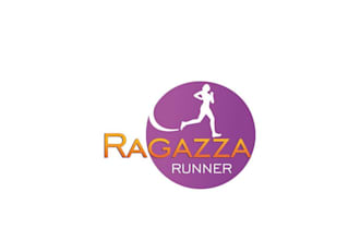 design runner ragazza logo