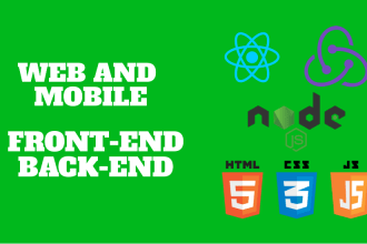 develop full stack web app, mobile app using react js,react native mern stack