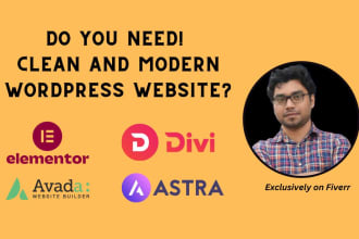 do clean and modern wordpress website design and development