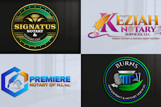 make outstanding notary, accounting, consultancy, business logo
