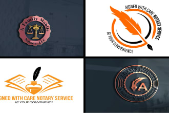 make outstanding notary, accounting, consultancy, business logo