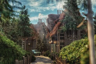 create 3d epic, scifi, fantasy, realistic environment