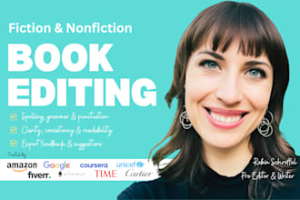 professionally edit and proofread your book, ebook, or novel