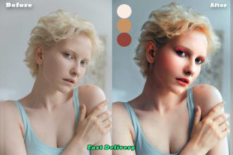 do retouching beauty and makeup to any photo in photoshop