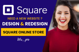 design professional square website or square online store