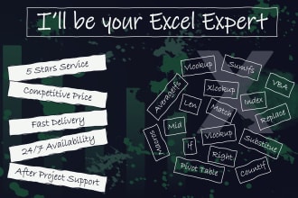 assist you with excel formulas, macros, vba and pivot tables