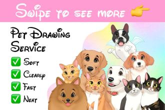draw your pet into a cute disney cartoon style