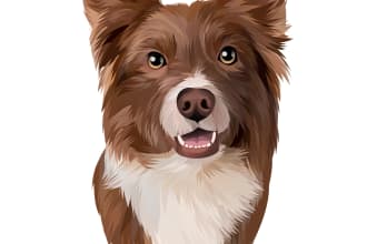 draw illustration animal pet cartoon vector potrait