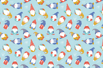 create seamless pattern design for babies textile
