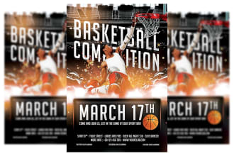 design unique any sport flyer or basketball flyer in 4 hours