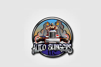 design auto slingers llc logo in 1 day