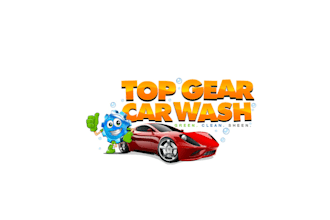 design business card logo for top gear car wash