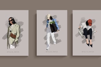make a fashion postcard for you
