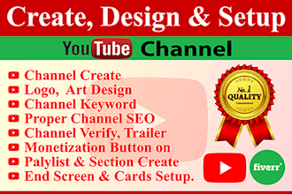 create and setup your youtube channel perfectly