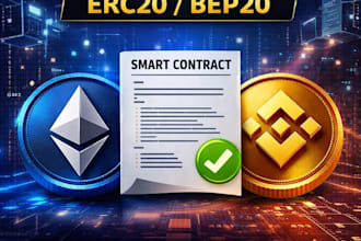 token creation and deployment erc20 bep20