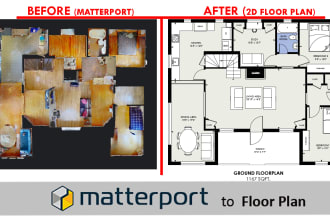 create floor plan from matterport link, virtual or 3d tours