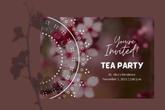 design invitations for birthday, party, farewell, festival, etc