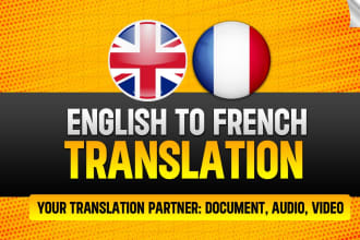 manually translate from english to french or from french to english