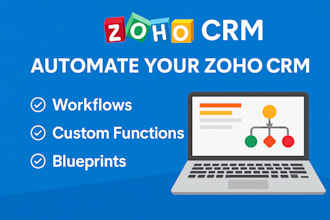 create zoho CRM workflows, custom functions, and blueprints