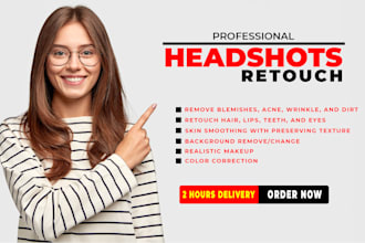 do headshot, portrait, photo retouching and photoshop editing