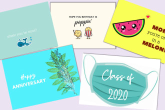 design custom invitation and greeting card for birthday, wedding and graduation