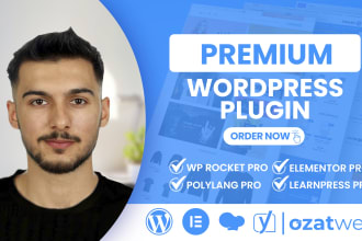 install elementor, wp rocket and any pro plugin