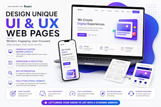 design unique UI and UX web pages