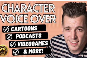 record professional character male voice over