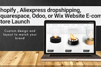 build shopify aliexpress dropshipping squarespace odoo wix website ecom store
