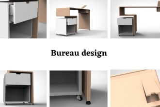 do realistic 3d modeling and rendering of furniture designs