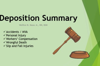 summarize deposition transcript in narrative format
