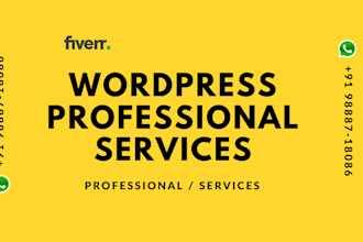 do changes in wordpress or create wordress websites