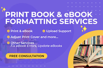 format print convert validated epub ebook amazon KDP ingramspark draft2digital