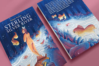 draw a whimsical book cover
