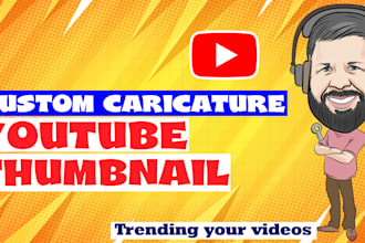 design caricature youtube thumbnail