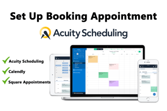 set up acuity scheduling, square, booking appointments, calendly