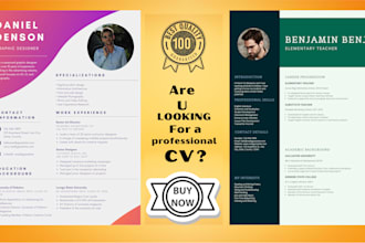 do resume editing, resume writing, resume templates in 5 hrs