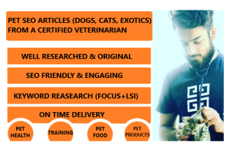 write high quality pet articles and blog posts