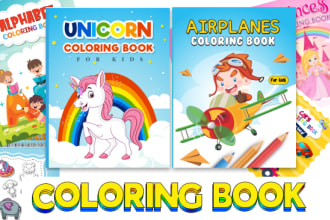 make or fix children coloring book cover for kdp
