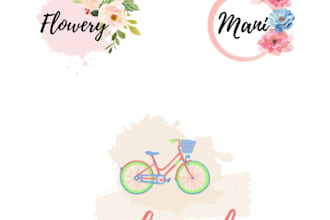 design beautiful watercolor logo, feminine signature