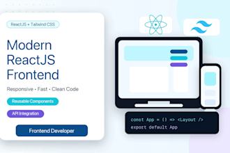 build a modern reactjs website with tailwind CSS