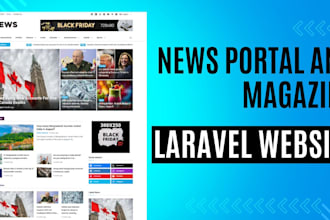 create laravel blog, magazine and newspaper website