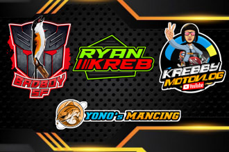 make superb logo racing with 3d style, youtube mascot