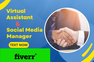 be your social media marketing manager and virtual assistant
