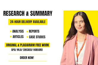 do a perfect research and write a summary