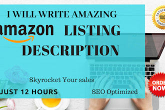 write amazon product listing SEO product description copywriting