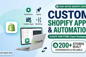 develop a custom shopify app or automation workflow